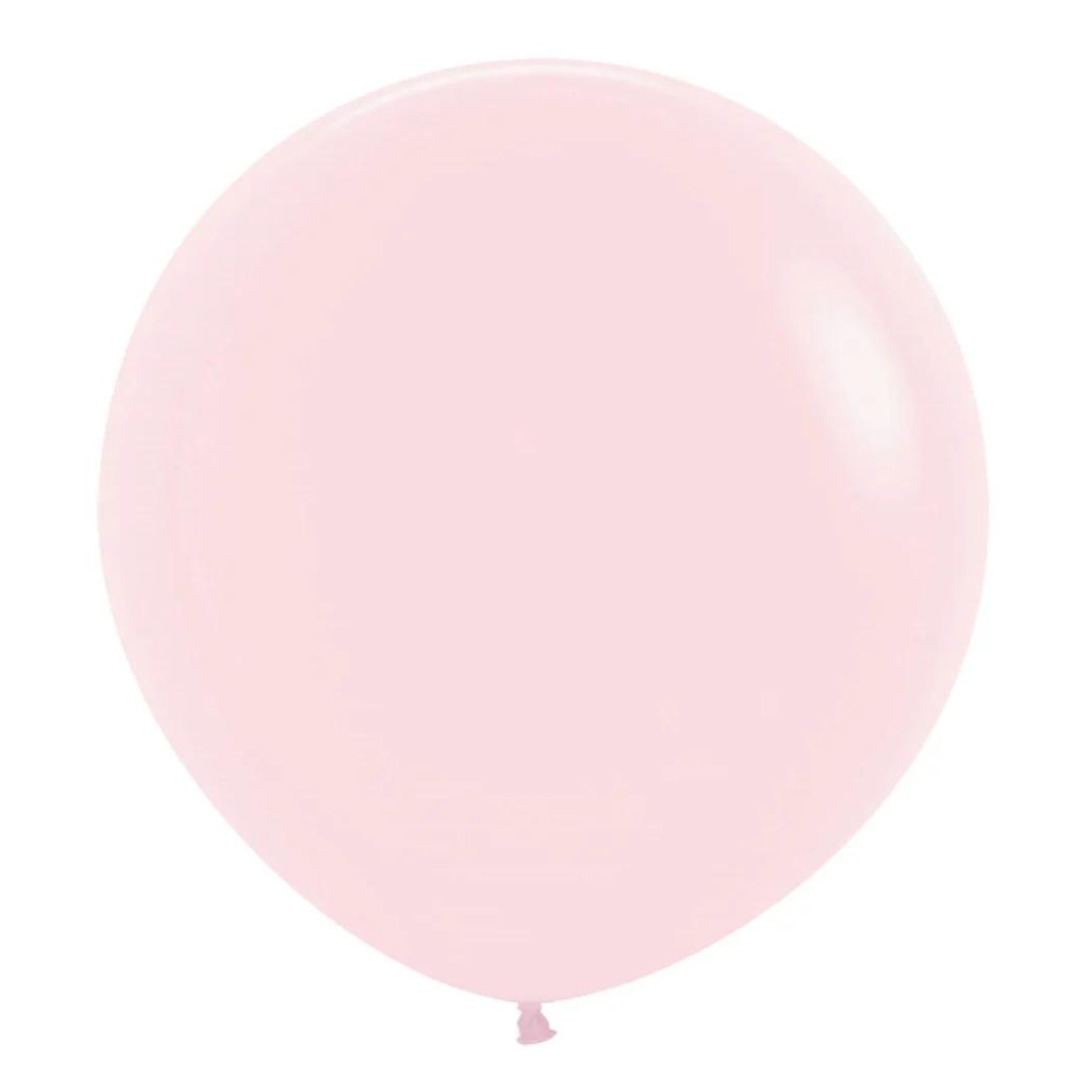 Betallatex de látex rosa mate redondo pastel de 24” (10 u.)