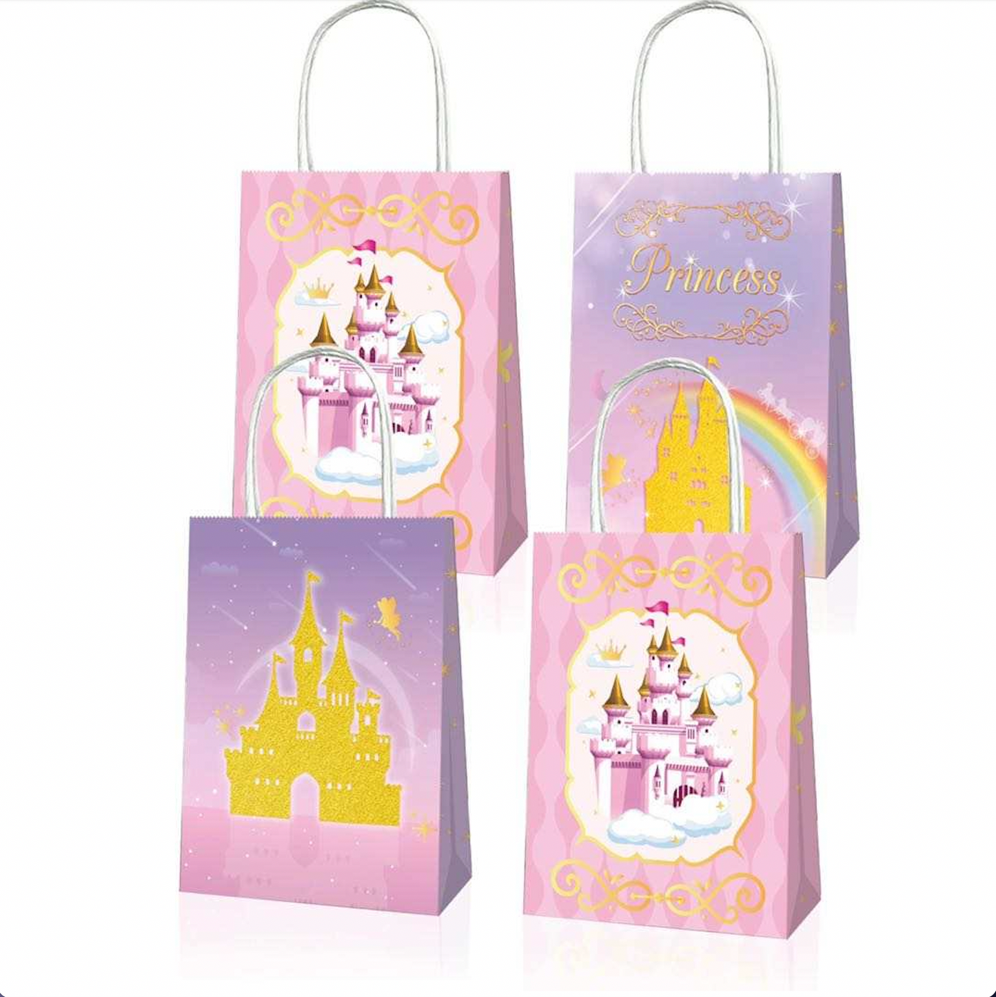 Princes Castle Party Bags with handle  12 CT