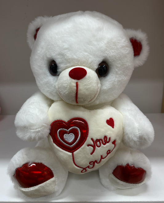 white love you teddy bear