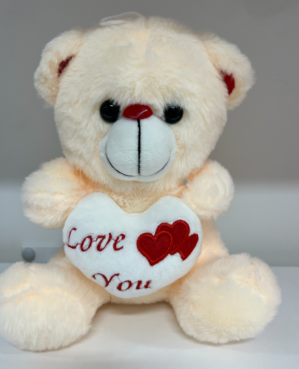 cream love teddy bear