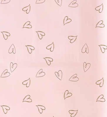 Printed Hearts  Wrapping Paper (20ct)