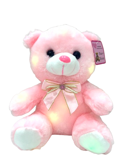 Small Pink Teddy with Lights