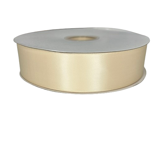 1 1/2"  Ivory  Ribbon Double-face 100 Yds