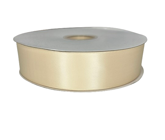 1 1/2"  Ivory  Ribbon Double-face 100 Yds