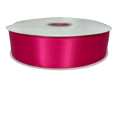 1 1/2"  Fuschia Satin Ribbon Double-face 100 Yds