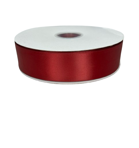 1 1/2" Wine Red Satin Ribbon Double-face 100 Yds