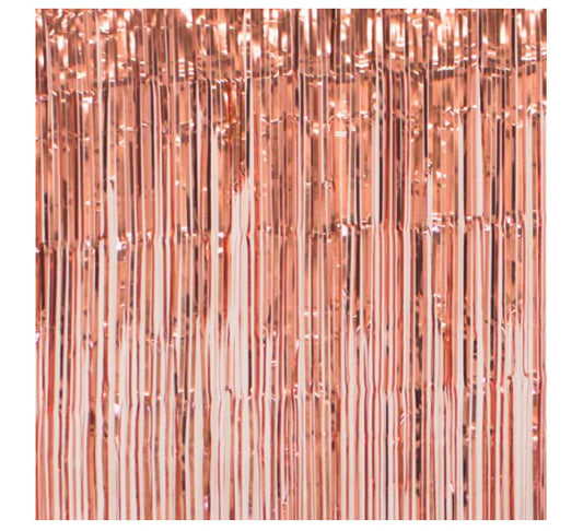 Rose Gold Foil Fringe Curtain (1 CT)