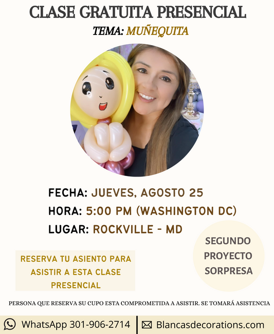 PRESENCIAL CLASE GRATUITA JUEVES 25 DE AGOSTO