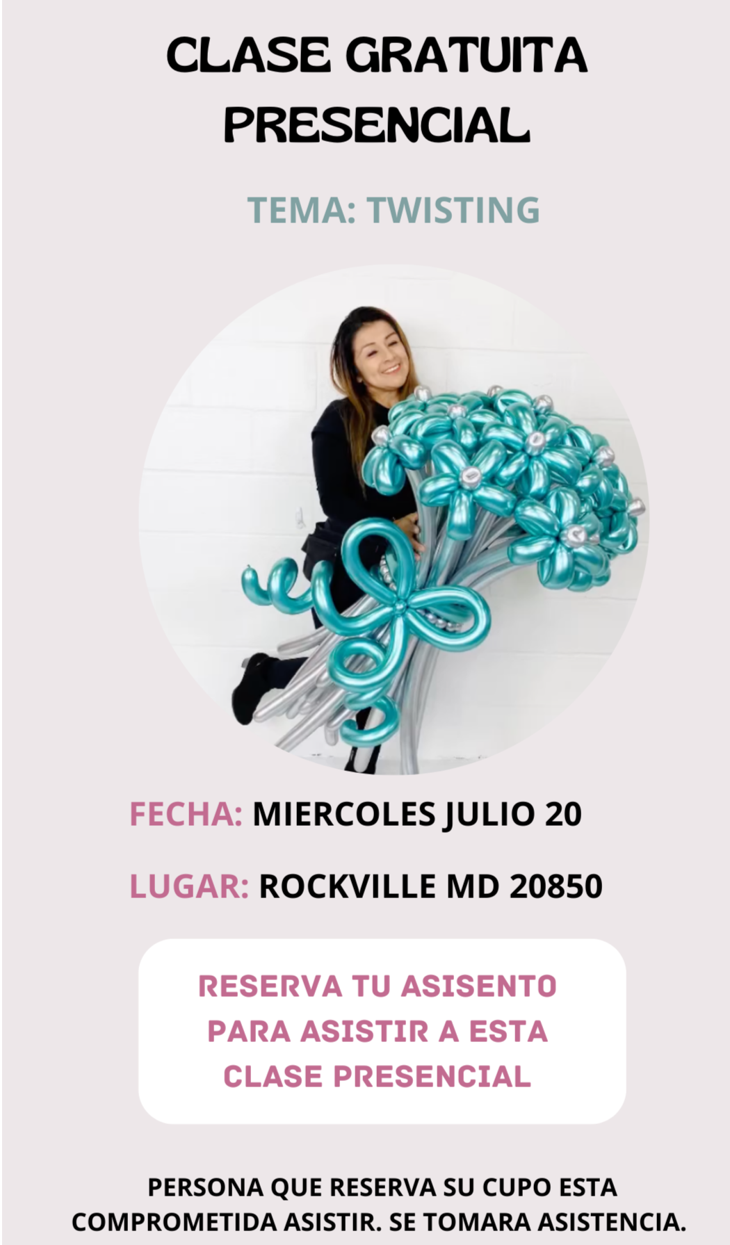 PRESENCIAL CLASE GRATUITA MIERCOLES 20 DE JULIO