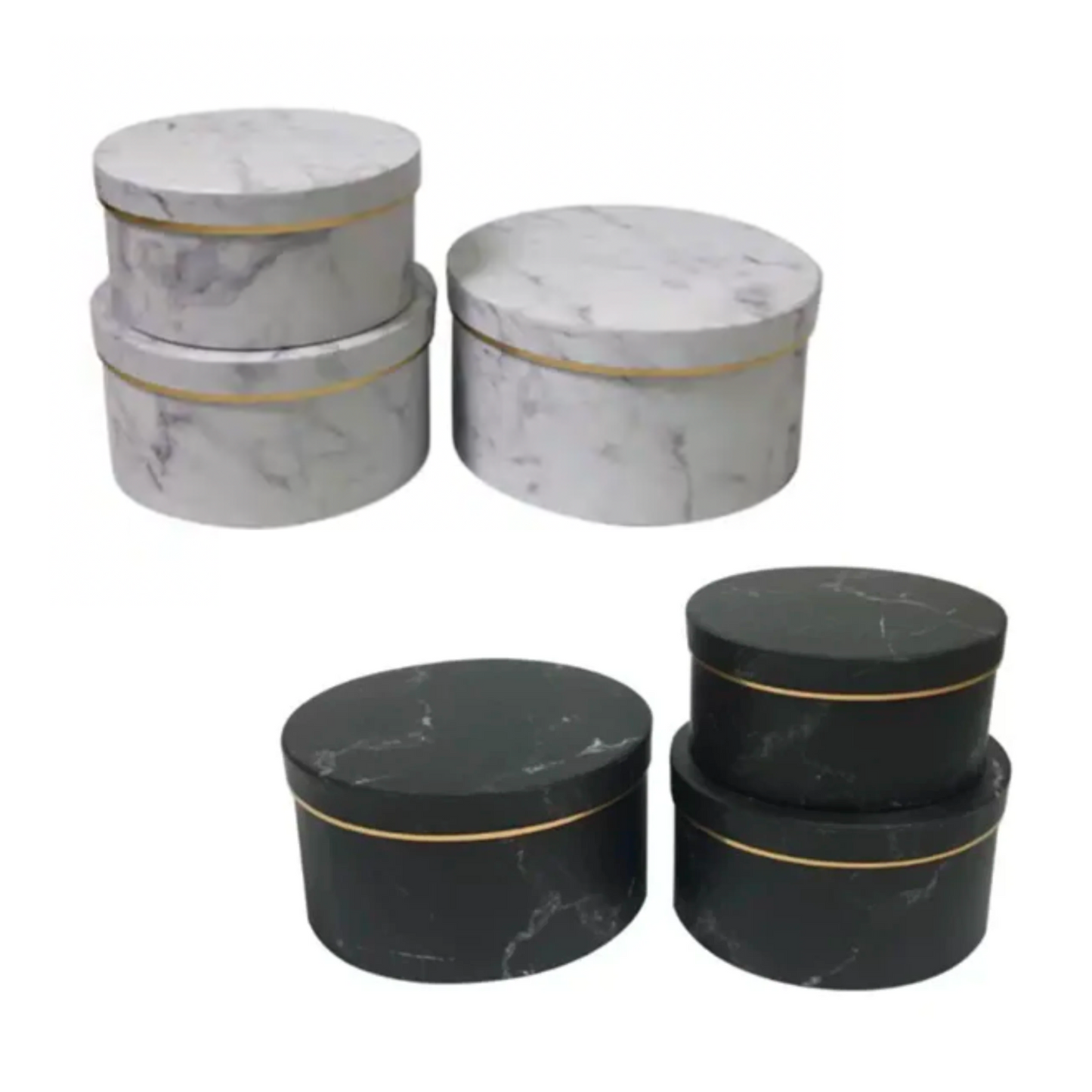 Marble Round Set of 3 Boxes
