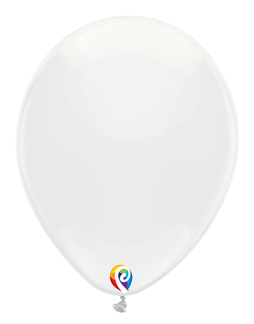 12" Funsational WHITE Latex Balloons 50 CT