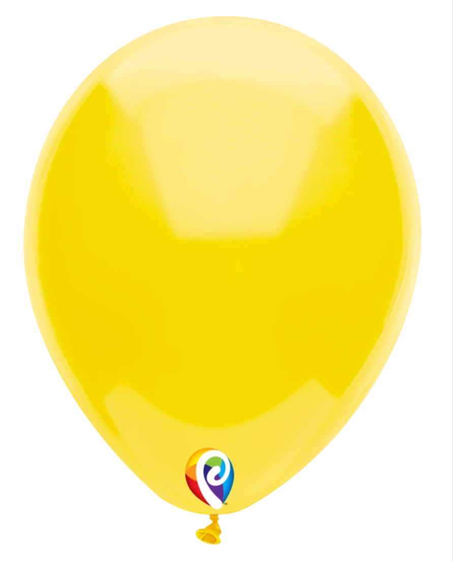 12" Funsational YELLOW Latex Balloons 50 CT