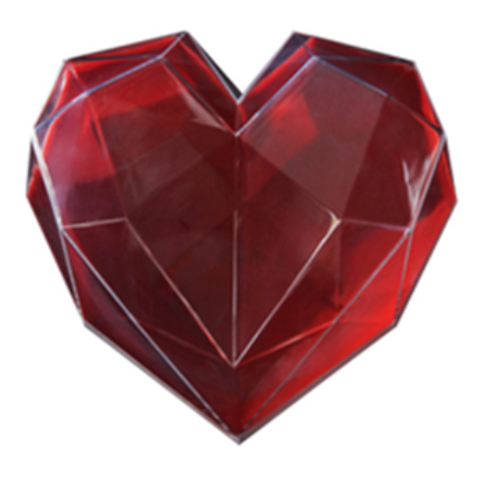 Acrylic Diamond Heart Box