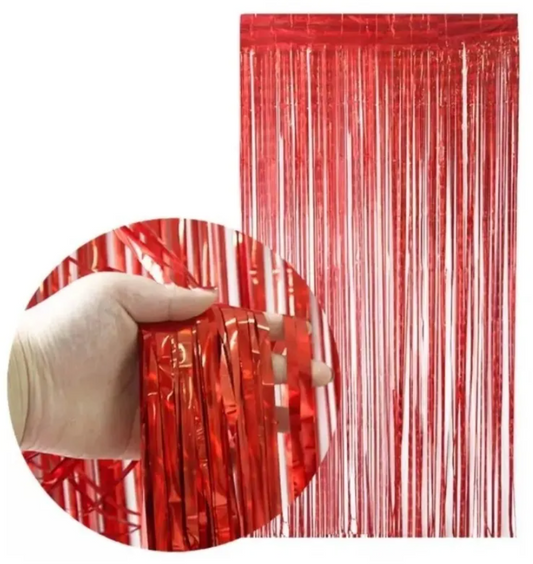 Red Foil Fringe Curtain (1 CT)