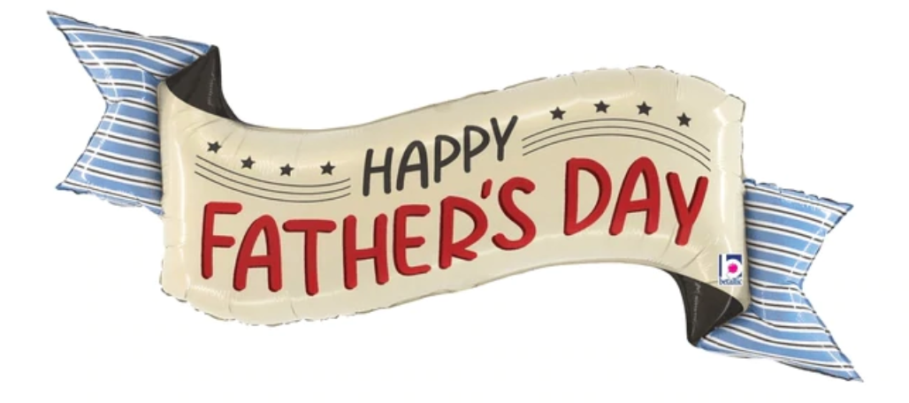 45” Happy Father's Day Banner Foil Balloon