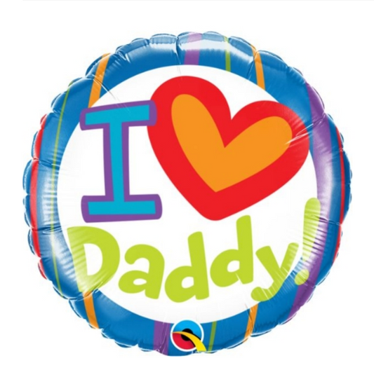 9” I Dad Qualatex Foil Balloon