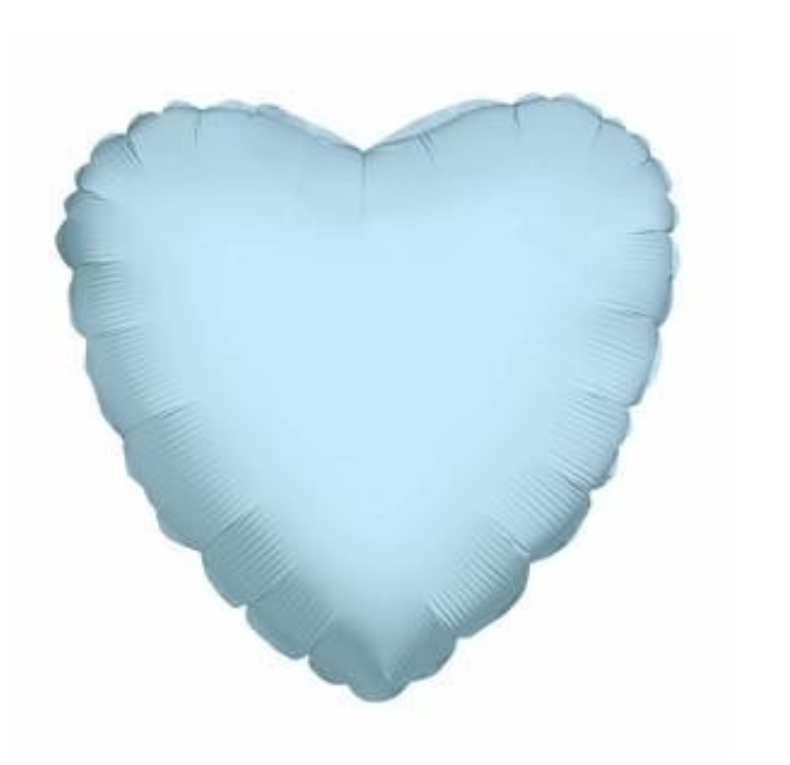 4" Baby Blue Heart Foil (1 COUNT )