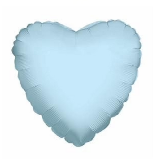 4" Baby Blue Heart Foil (1 COUNT )