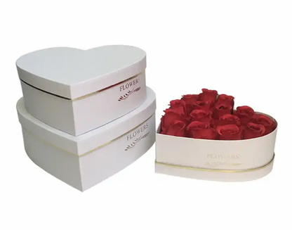 Solid Heart Boxes Set of 3