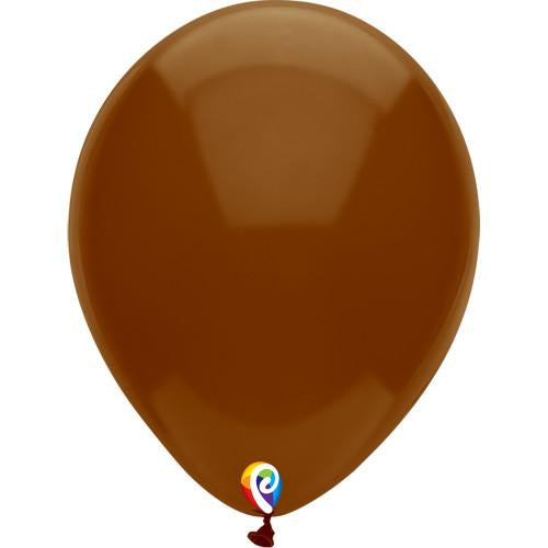 12” Funsational Cocoa Brown Latex Balloons 50 ct