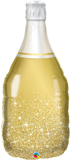 39" Golden Bubbly Wine Bottle Qualatex