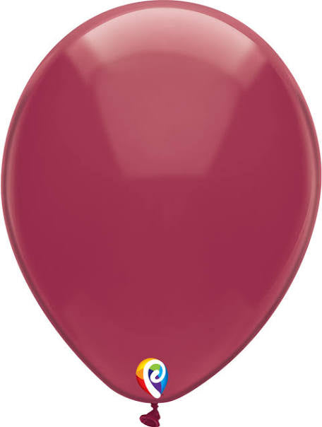 12" Funsational Crystal Burgundy Latex Balloons 50 CT