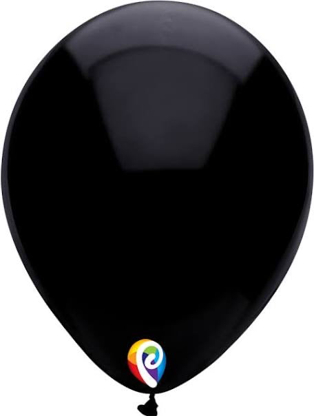 12” funsational Black latex balloon (50CT)