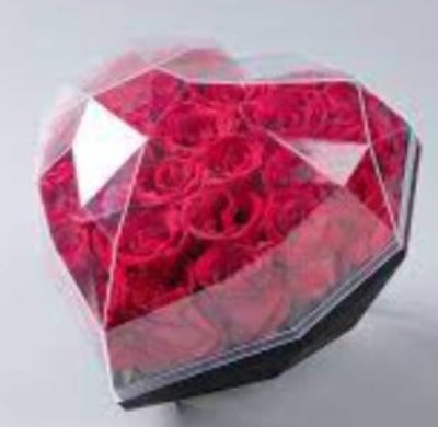 Acrylic Diamond Heart Box